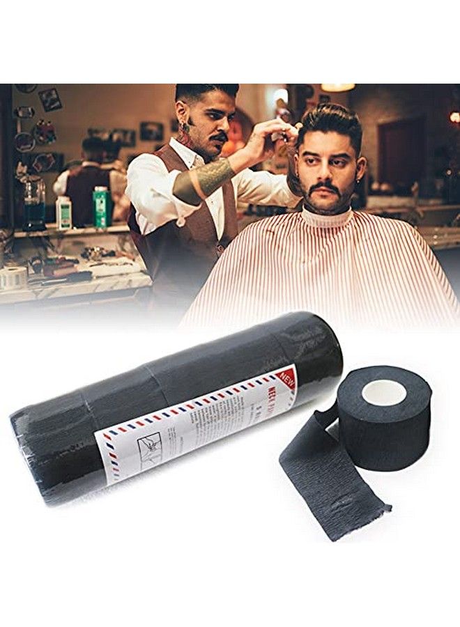 NaRaMax 2 Rolls Barber Neck Strips Disposable Strentchy Paper Neck Bands Hairdressing Stretchy Wrap Barber Accessories For Salon Haircutting Styling (Black) - Image 5