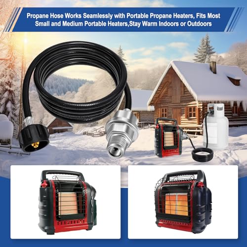 YFLWGFDA Propane Heater Fuel Filter F273699 with 6FT Propane Hose for Portable Propane Heater Series – Connect 20-45 lb Propane Tanks, Replaces F276163 F273704 F273701 F273702 Etc. - Image 4