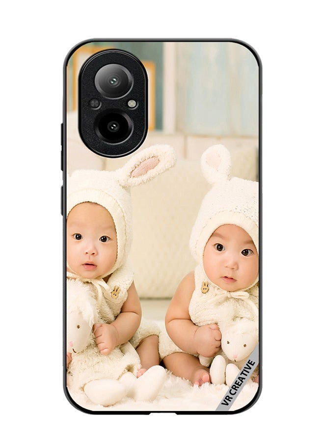 VR CREATIVE Protective Case Cover For Realme C67 4G Twin Babies Design Multicolour - Image 1