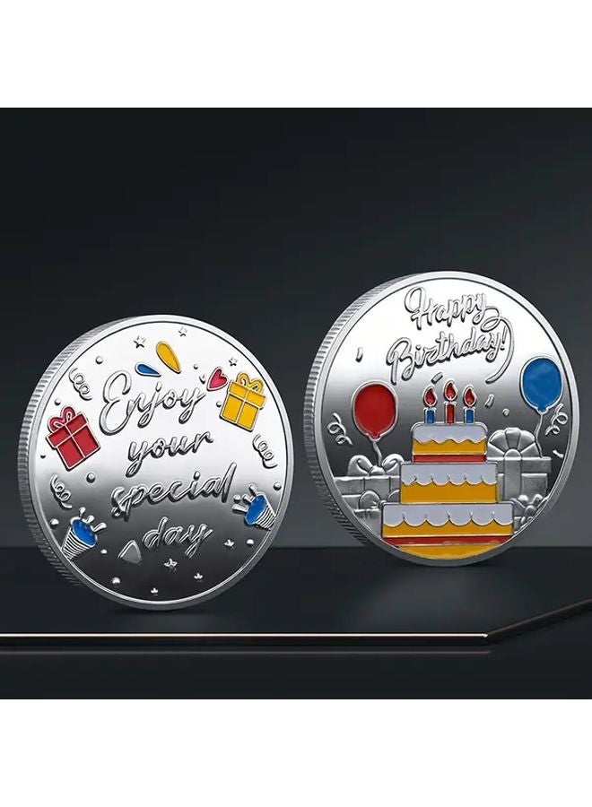 Golden Iron Lucky Birthday Coin Commemorative Gift Token No Batteries Required - Image 1
