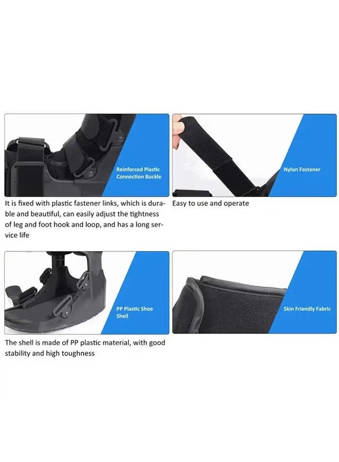 Noor Souq Short Air Walker Boot, Inflatable Ankle Brace for Forefoot/Foot Injuries, Ankle Sprain & Foot Fracture Rehabilitation, Black High-Density Sponge - Image 5