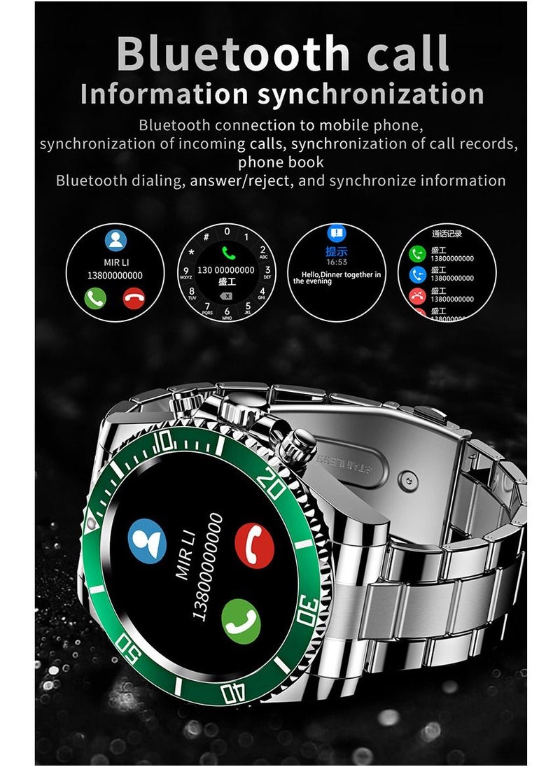 Furtey - Men Smart Watch Bluetooth Watch Make or Answer Calls with Microphone Speaker Fitness Tracker Watch with Heart Rate Sleep Monitor IP68 Waterproof for Android iOS - Image 1