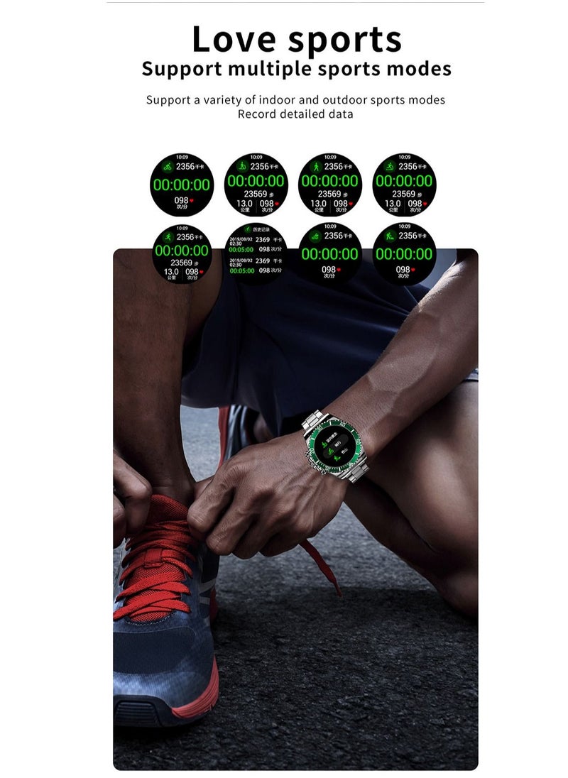 Furtey - Men Smart Watch Bluetooth Watch Make or Answer Calls with Microphone Speaker Fitness Tracker Watch with Heart Rate Sleep Monitor IP68 Waterproof for Android iOS - Image 1