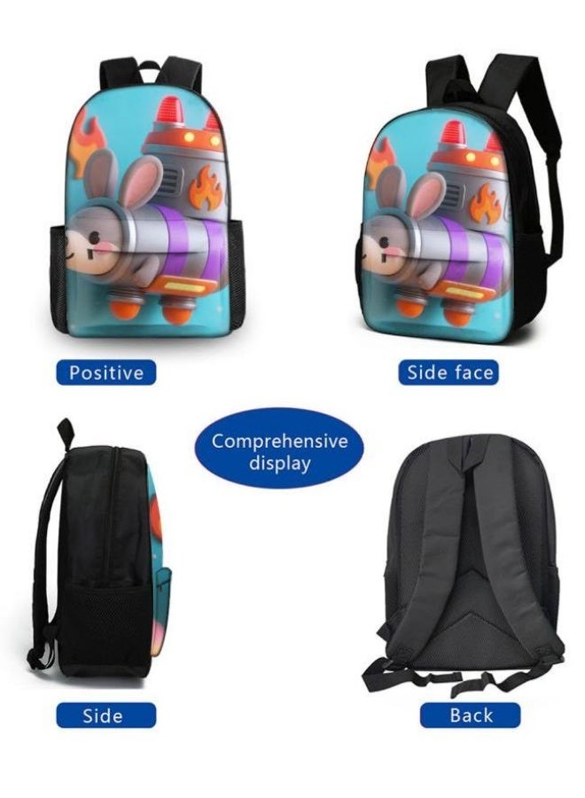 Bright Li Fire Cute cartoon embellishment, double-shoulder pen bag set (students, children, friends' outings, mountain climbing sports, etc. can be used) - 120 - Image 3
