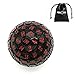 Poludie 100 Sided Polyhedral Dice Single D100 Game Dice 100 Sided Cube with Black Pouch D100 die 48 mm Black with Red Number - Image 2