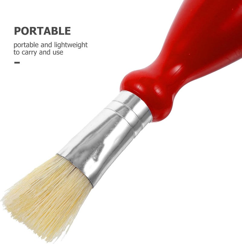 6Pcs Paint Brushes Short Handle Micro Paint Brush for Oil Watercolor Painting Safe Educational Art Supplies for Beginners Lightweight and Portable Artist Tools - Image 2