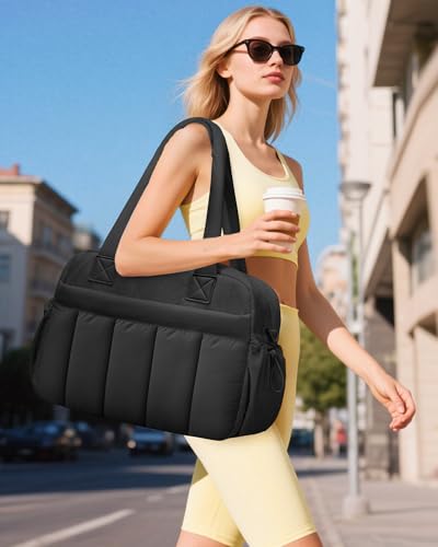 oscaurt Gym Bag for Women Lightweight Duffle Bag for Travel with Toiletry Pouch Water Resistant Carry On Weekender Overnight Duffel - Image 3