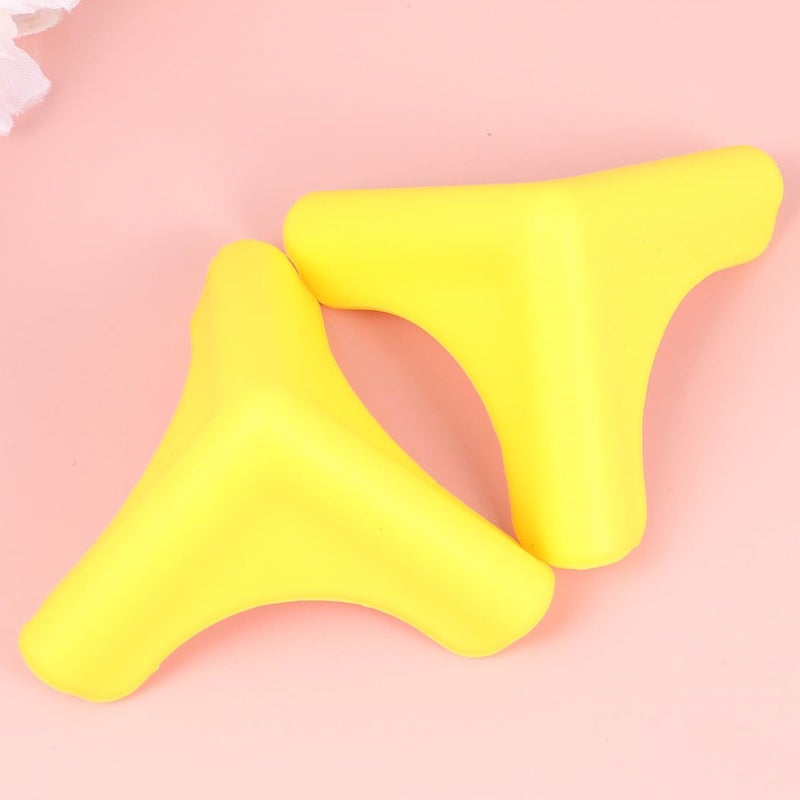 Soft Silicone Corner Protectors 4pcs Yellow Table Edge Bumpers For Home Furniture Safety - Image 4