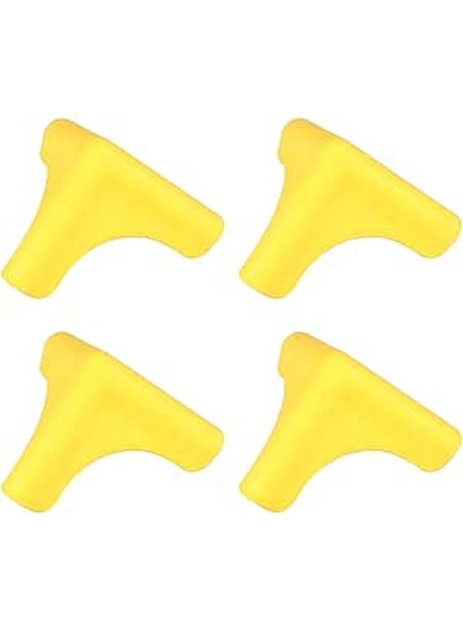 Soft Silicone Corner Protectors 4pcs Yellow Table Edge Bumpers For Home Furniture Safety - Image 1