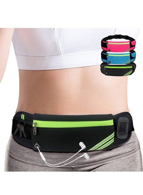 Running Belt Fanny Pack, Waist Pack Bag for Hiking Cycling Workout,Reflective Runners Belt Jogging Pouch, Travelling Money Phone Holder for Running Gear Accessories