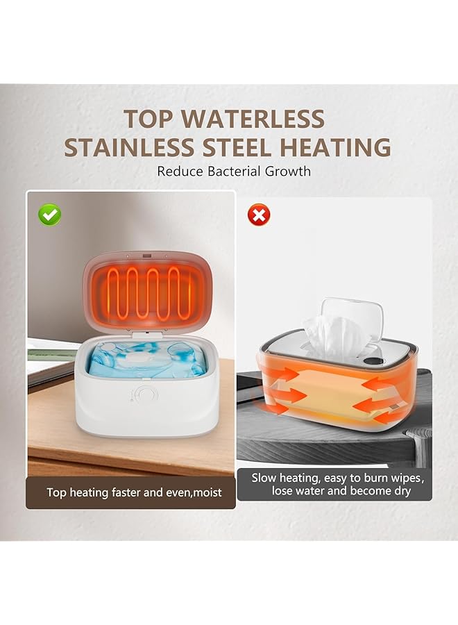 Baby Constant Temperature Wet Towel Heater Wipe Warmer With 3 Level Surround Temperature Control Wet Wipe Dispenser Holder Lock In Freshness Large Capacity Diaper Baby Wipes Warmer With Le - Image 5