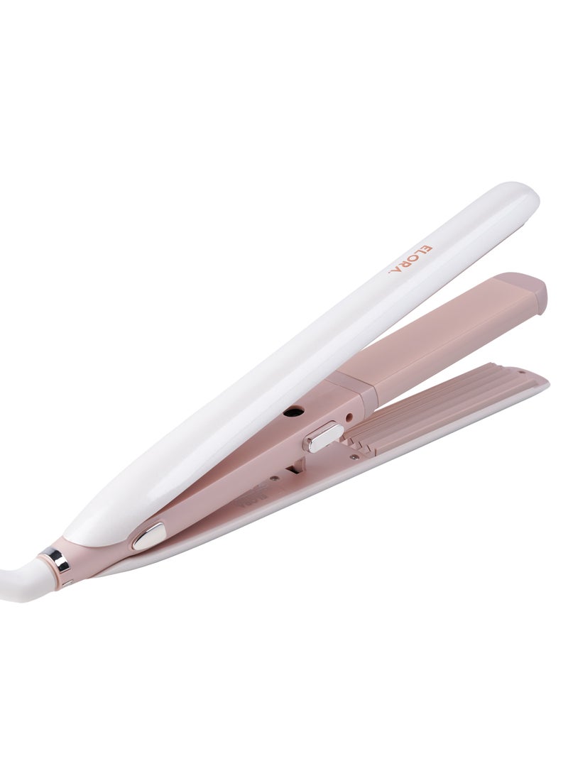 ELORA ELORA 2IN1 Hair Straightener EL-PC-1908: Fast Heat Up, Constant Temperature, Auto Shutoff, Ergonomic Grip  - Image 1