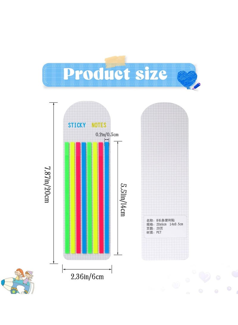 Excefore Highlighter Tape, 640pcs Colorful Long Sticky Markers Page Tabs for Annotating Books, Neon Highlighter Tape for Index Note Memory Office  - Image 4