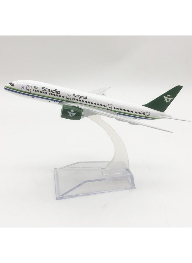 General - 16cm alloy airplane display model 1:400 scale Saudi B787 airplane model ornaments - Image 1