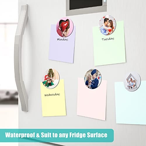Deekypol Sublimation Magnet Blanks, 30PCS Sublimation Blank Refrigerator Magnets - Personalized Fridge Magnet Sublimation Blanks Products for Kitchen Office Decorative, 5.5x5.5 cm (Round) - Image 2