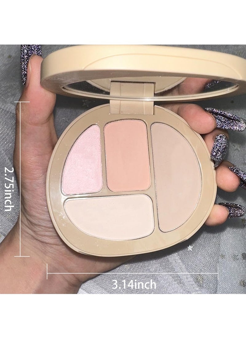 SYOSI - SYOSI 2 Pcs Concealer Contour Palette, 4 Colors Color Correcting Concealer, Long Lasting Foundation Palette for Dark Circles, Red Marks, Scars, Professional Full Coverage Concealer - Image 1