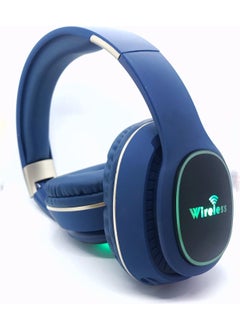 Hdr Z4BT Bluetooth 5.0 Wireless On-Ear Headphone with Wireless Microphone LED Light Blue Young Sports  - Image 1