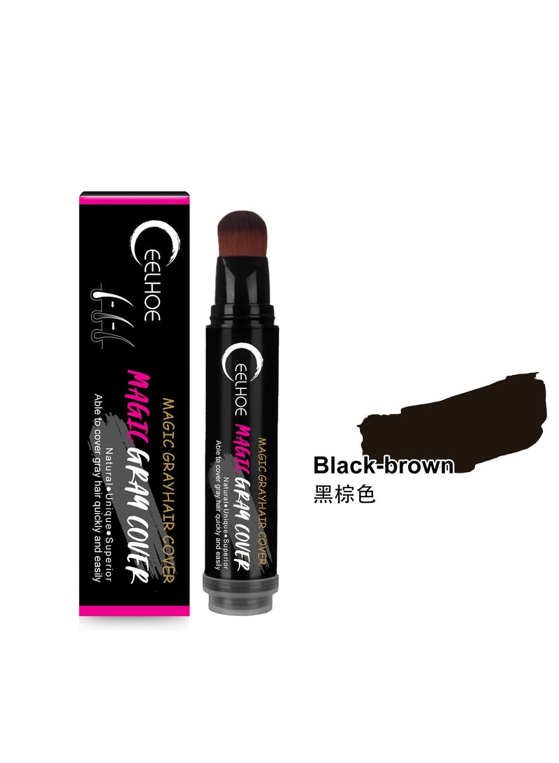 إيلهو قلم تلوين الشعر النباتي المؤقت | لتغطية الشعر الأبيض بسرعة بدرجات الأسود والبني بدون إضرار - Image 1