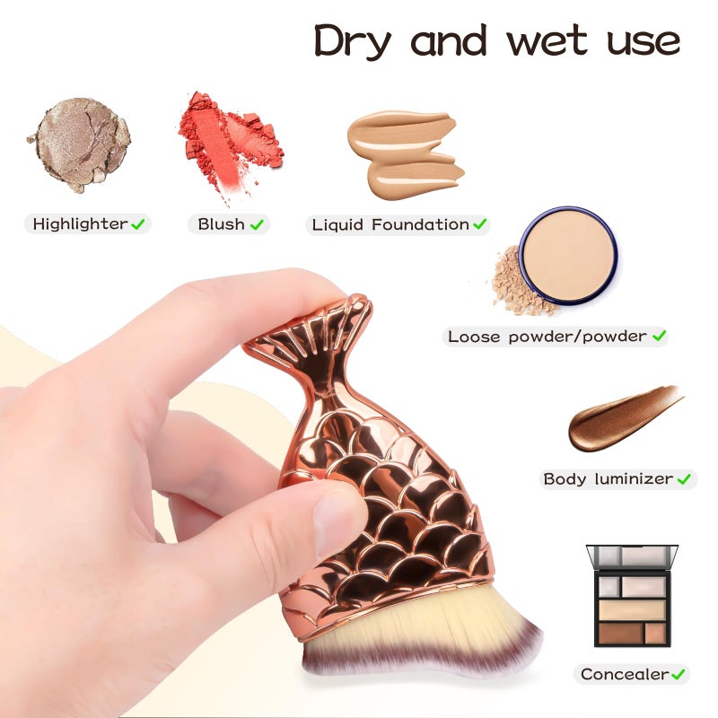 YOSENG Sunscreen Brush for Face,Kabuki Brush,Self Tanning Brush,Sunscreen Applicator for Kids Foundation Makeup Brushes for Liquid Foundation Powder Cream Contour Buffing Stippling Blending - Image 3