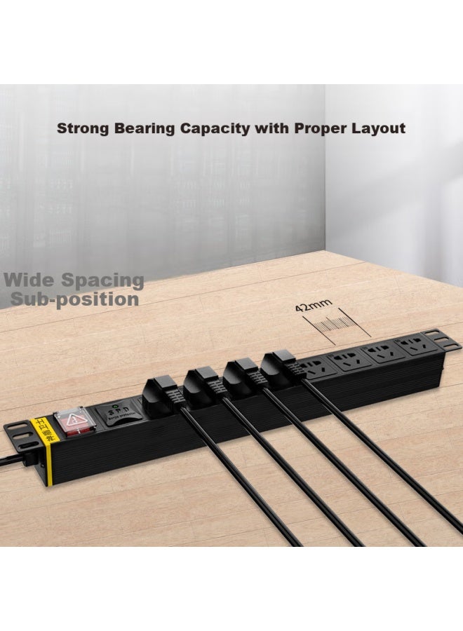 Sdws Pdu Cabinet Socket, 8-outlet 10a Power Switch, Lightning Protection, National Standard, Small Five-hole Industrial Power Strip, Sd38056x - Image 2