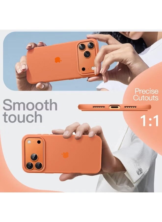 غطاء سيليكون ناعم الملمس لهاتف iPhone 17 Pro Max، يوفر حماية كاملة للجهاز، ومقاوم للخدوش والصدمات، مناسب لهاتف iPhone 17 Pro Max مقاس 6.9 بوصة. - Image 4