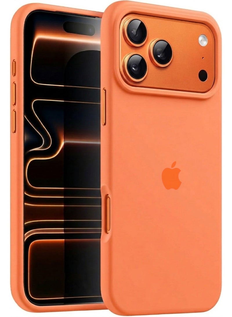 غطاء سيليكون ناعم الملمس لهاتف iPhone 17 Pro Max، يوفر حماية كاملة للجهاز، ومقاوم للخدوش والصدمات، مناسب لهاتف iPhone 17 Pro Max مقاس 6.9 بوصة. - Image 1