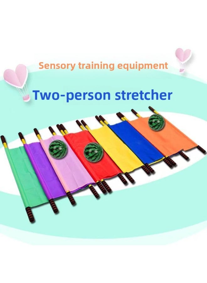 Kindergarten Stretcher Toy Children's Feelings Training Equipment Two-Person Fun Game For Carrying Watermelon Stretcher Toddler Exercise-Color:4 Sponge Rings (two People Lift Accessories)  - Image 1