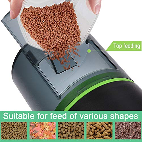 TOPBRY Automatic Fish Feeders - Digital Auto Aquarium Feeder with USB Rechargeable Timer and Fish Food Dispenser - Image 5