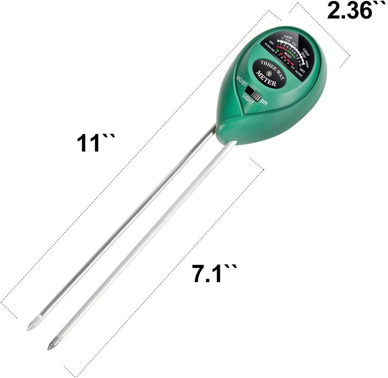 iPower iPower 3in1 Soil MoisturepHLight Meter Soil Test kit for Indoor  Outdoor Use Suitable for House Plants Garden Lawn Farm - Image 2