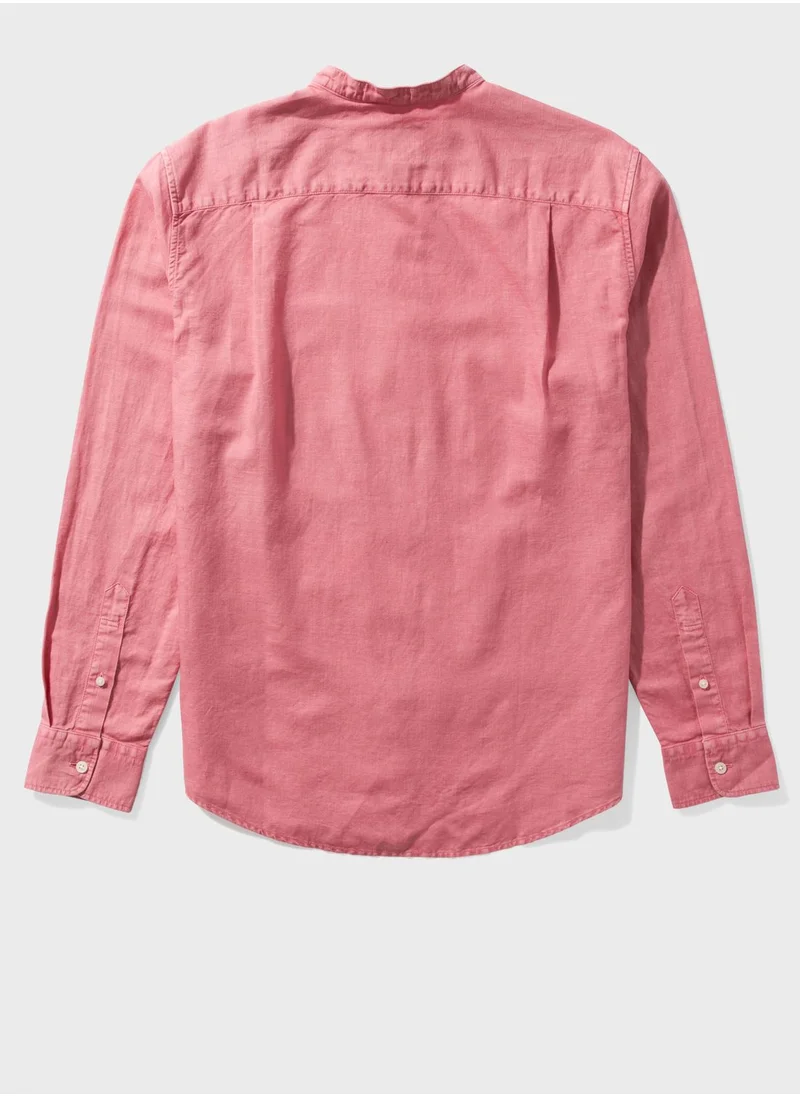 American Eagle Grandad Collar Regular Fit Shirt