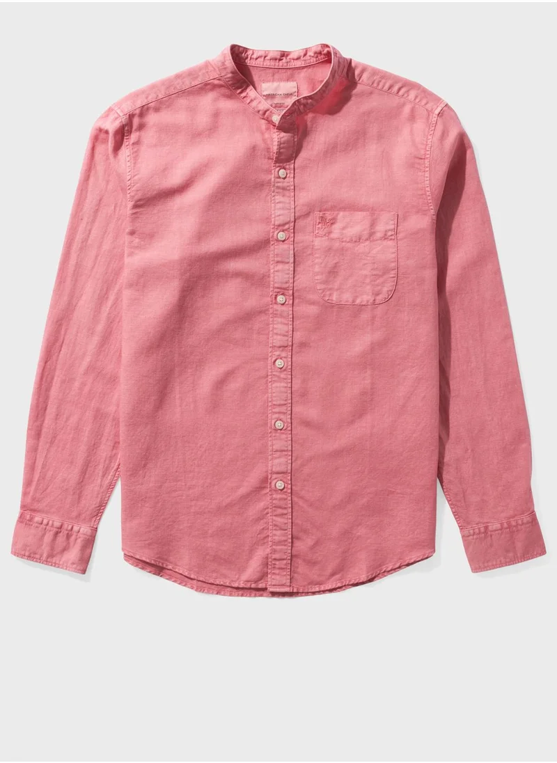 American Eagle Grandad Collar Regular Fit Shirt