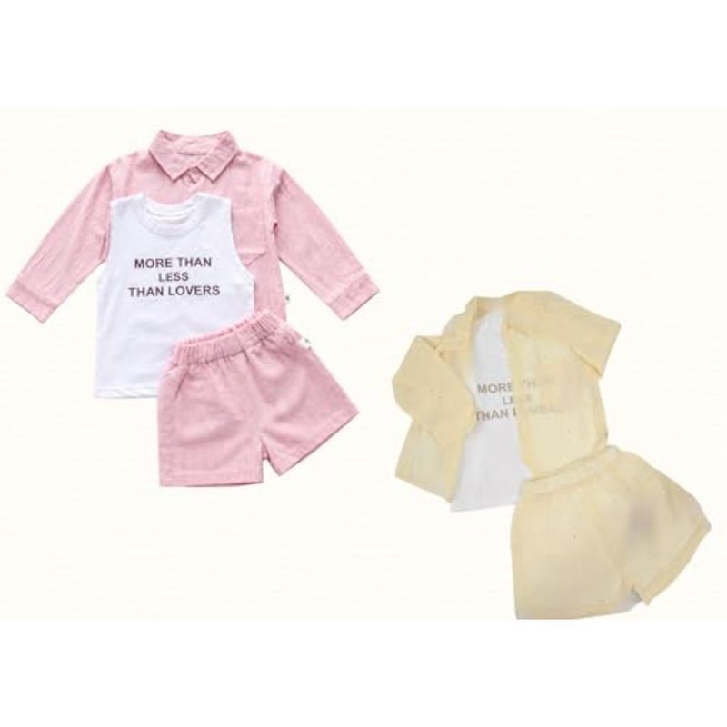Sparkle Breeze T-Shirt Short Set Soft Cotton Summer Co-Ord Outfit for Baby Girls Comfortable Half Sleeve Top Shorts Set 2 - Image 4
