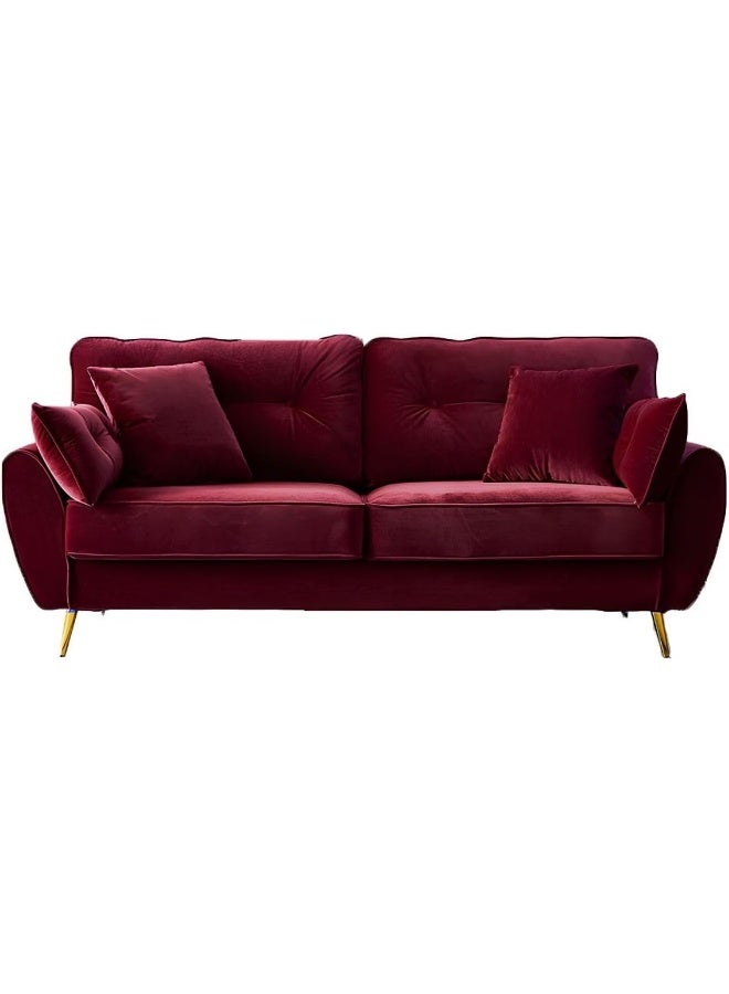 Ripple FURNITURE Contemporary Flared Arm Standard Sofa, Red  - Image 1