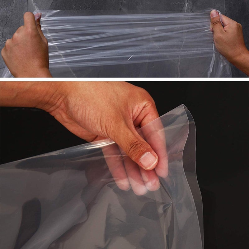 Lainrrew 5 Sheets Plastic Drop Cloths, Plastic Sheeting Plastic Painting Tarp Paint Drop Cloth Waterproof Plastic Cover Anti-dust Furniture Cover Couch Cover for Painting Floor (4 x 3m/ 13 x 9.8 Feet) - Image 5