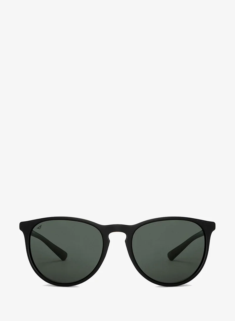 VINCENT CHASE VINCENT CHASE EYEWEAR By Lenskart | Full Rim Round Branded Latest and Stylish Sunglasses | Polarized and 100% UV Protected | Men & Women | Large | VC S14460 (Color:-Black)-Pack of 1