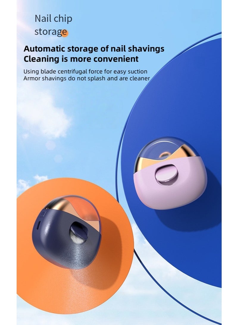New electric nail clipper, nail clipper, adult nail polisher, baby and child anti pinch automatic nail clipper，blue - Image 3