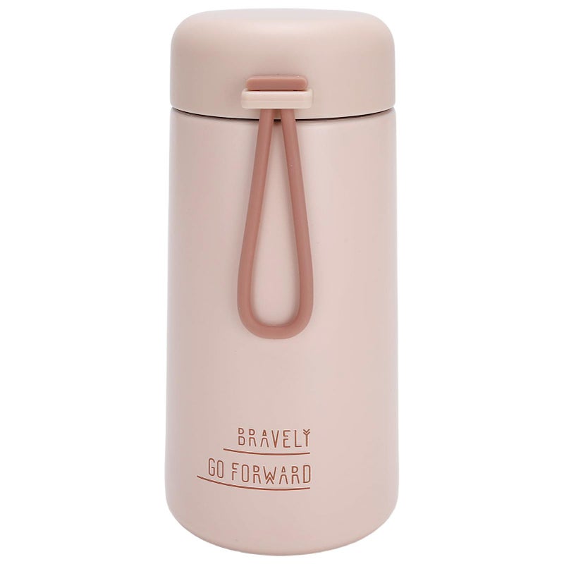 Simcat 9 oz Small Stainless Steel Vacuum Insulated Water Bottle with Silicone Handle and Leakproof Lid, Cold and Hot Drinks, for Travel, Gym, Camping and Hiking (Pink) - Image 1