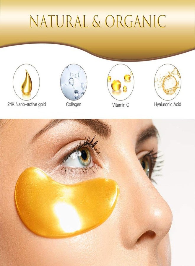 AVJONE 24K Gold Under Eye Patches, Collagen Eye Masks for Dark Circles and Puffiness, Eye Patches for Women Puffy Eyes, Revitalizes and Refreshes Your Skin - 30 Pairs - Image 3