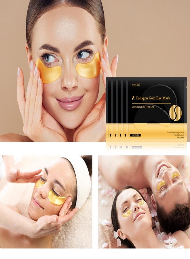 AVJONE 24K Gold Under Eye Patches, Collagen Eye Masks for Dark Circles and Puffiness, Eye Patches for Women Puffy Eyes, Revitalizes and Refreshes Your Skin - 30 Pairs - Image 5