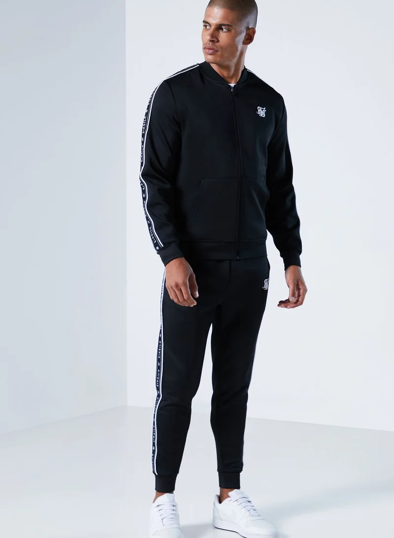 SikSilk Tape Bomber Jacket
