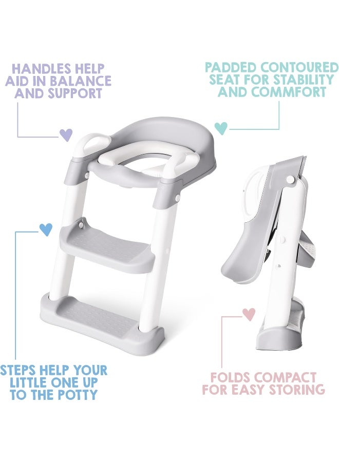Regalo Potty Seat Trainer with Step Ladder, Soft, Cushioned Seat, Adjustable, Collapsible for Storage - Image 2