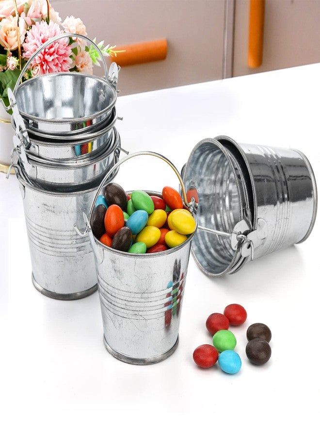 Frcctre 30 Pack Mini Metal Buckets with Handles, 2 Inch Mini Galvanized Buckets Metal Tin Pails Containers for Party Favor Crafts Gift Decorations Succulent - Image 5