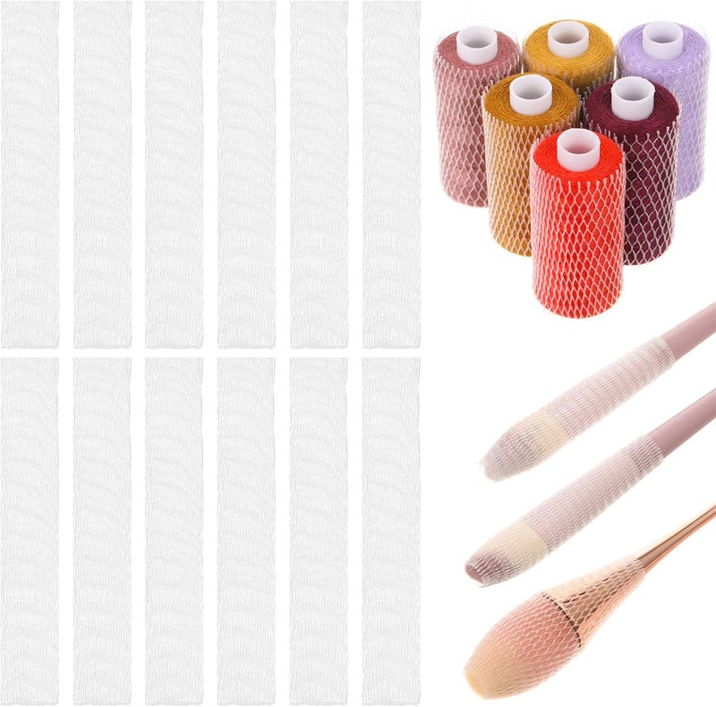 Alrhso 100Pcs Mesh Yarn Sleeve Thread Net Spool Saver Cover Holder Huggers Sleeve for Embroidery Serger Thread Sewing Quilting Spools (6x1cm) - Image 1