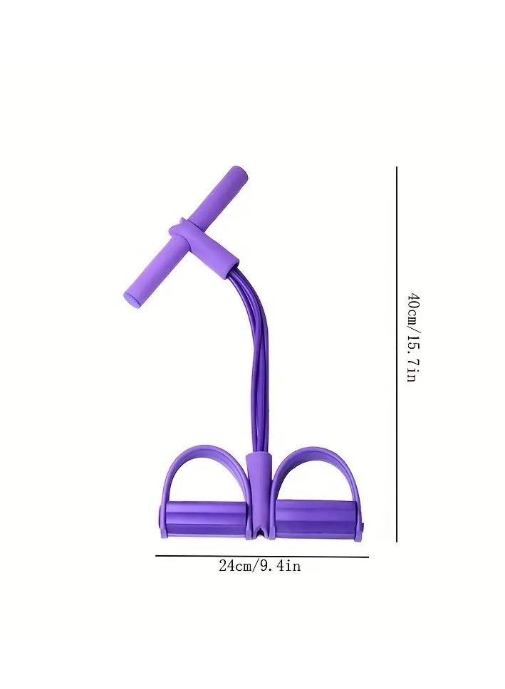 Gonice Fitness Resistance Bands, 4 Tube Pedal Ankle Puller, Sit-ups Fitness Equipment For Household Tension Rope Thin Waist And Belly Reduction - Image 5