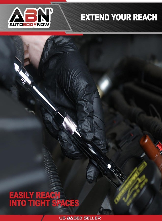 أبن مجموعة مقابس عميقة للغاية من ABN، 5 قطع - مقابس عميقة Cr-V بمقبض مغناطيسي 3/8 بوصة - 6 نقاط 5/8 و13/16 بوصة - 12 نقطة 14 و16 و18 مم - Image 5