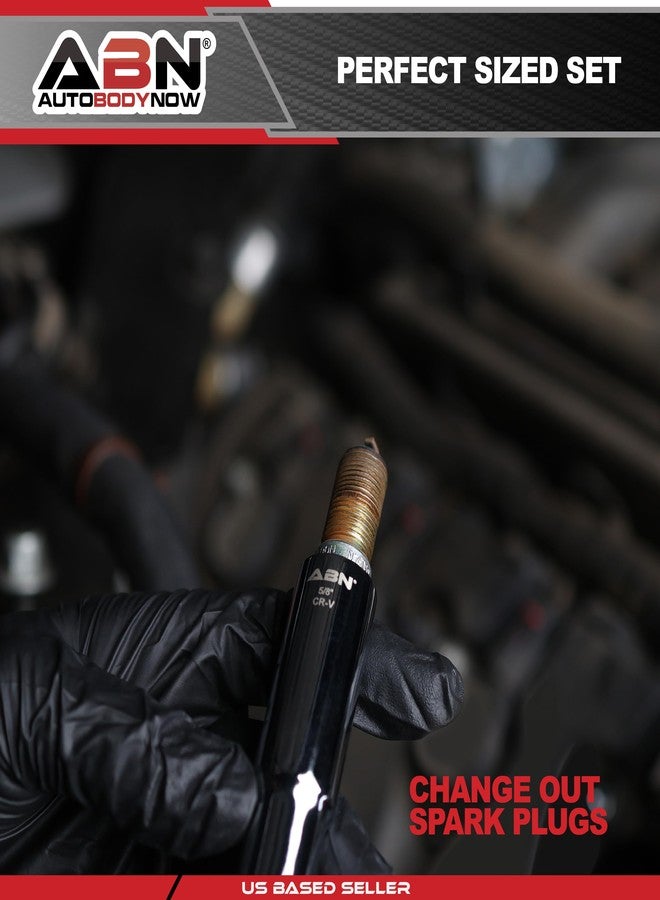 أبن مجموعة مقابس عميقة للغاية من ABN، 5 قطع - مقابس عميقة Cr-V بمقبض مغناطيسي 3/8 بوصة - 6 نقاط 5/8 و13/16 بوصة - 12 نقطة 14 و16 و18 مم - Image 2