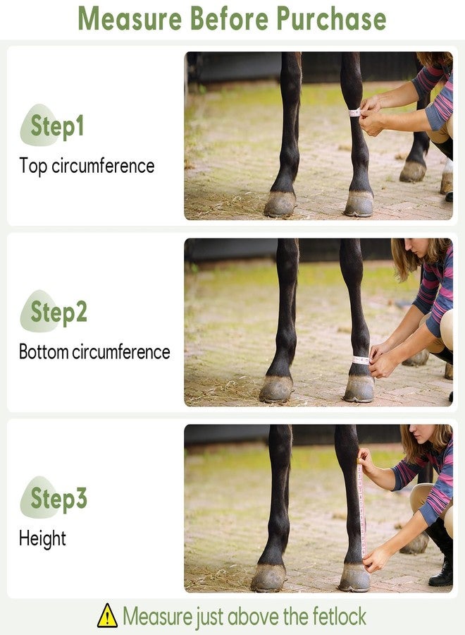 Gripooaven Fly Boots for Horses Set of 4, Horse Fly Boots with Reinforced Stitching, Extra-Wide Adjustable Hook & Loop Strap for Secure Fit, Breathable Mesh Fly Leg Wraps for Horse (4Pack, Orange) - Image 4