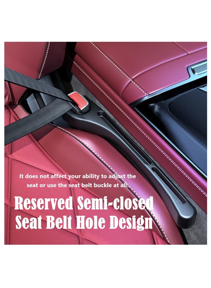 SYOSI Car Seat Gap Filler with Seat Belt Holes, 2-Pack Universal Auto Crevice Blockers, Prevents Dropping Items, Fits Most Cars, Trucks, SUVs - Image 4