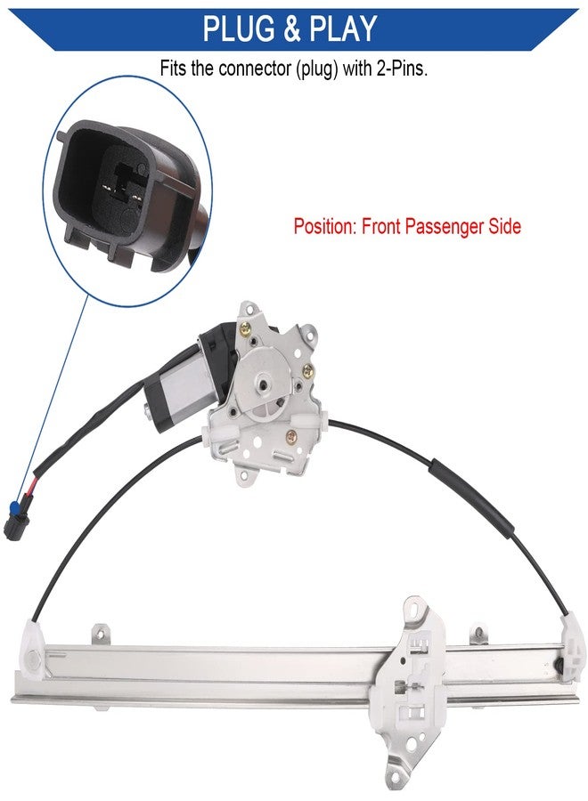 Obaee 741-349 Front Passenger Side Power Window Lift Regulator with Motor (2 Pins Only) Compatible with Nissan Frontier 2005-2015/ Pathfinder 2005-2010/ Xterra 2005-2015/ Suzuki Equator 2009-2010 - Image 4