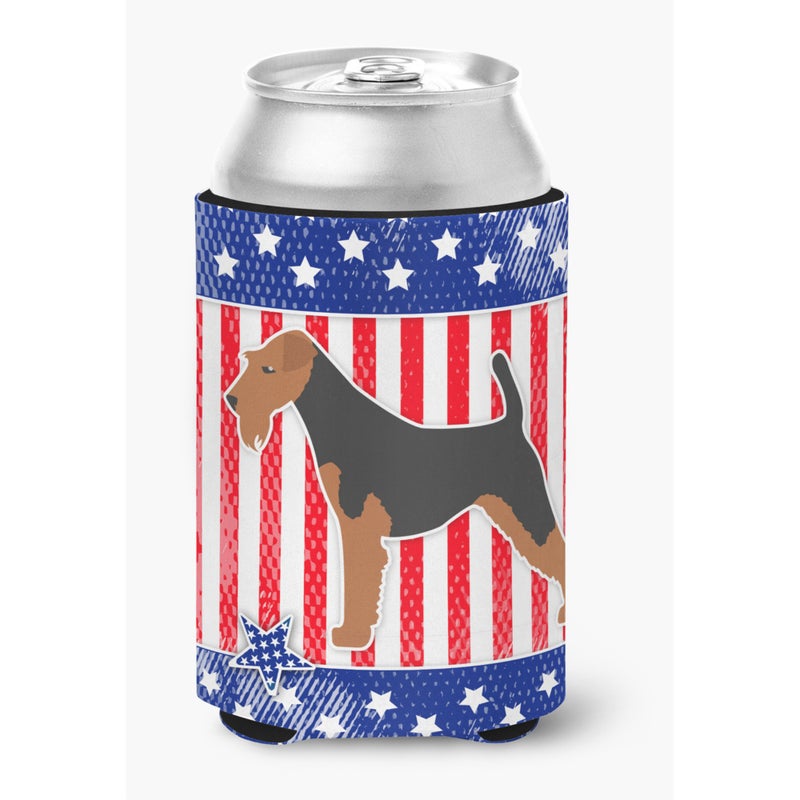 Caroline's Treasures ""Caroline's Treasures USA Patriotic Welsh Terrier Can or Bottle Hugger BB3285CC  Can Hugger  Multicolor"" 